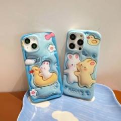 【KS20】アヒル ❤️ うさぎ ❤️  可愛い ❤️かわいい スマホケース❤️ iPhoneケース