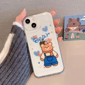 【KR12】くま ❤️ クリアケース ❤️可愛い ❤️  かわいい ❤️ スマホケース❤️ iPhoneケース