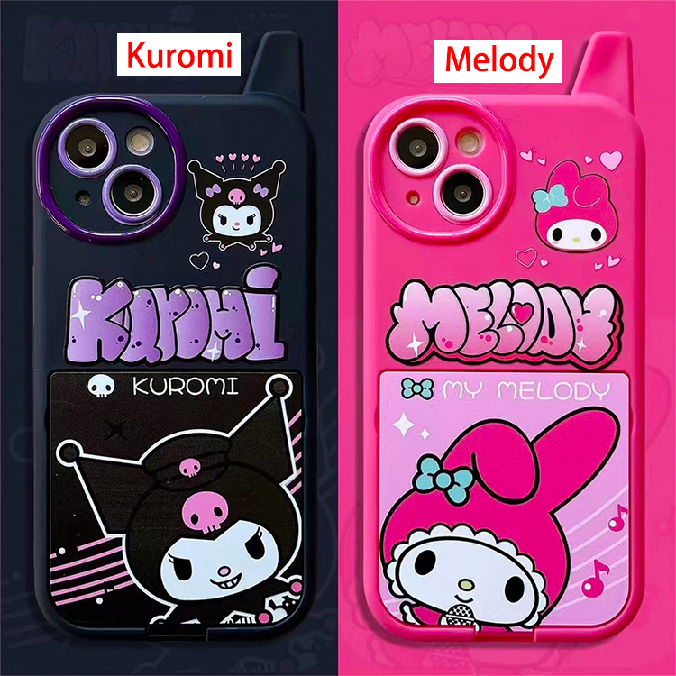 【KR23】 クロミちゃん ❤️ マイメロディ ❤️ 可愛い ❤️  かわいい ❤️ 鏡 ❤️スマホケース❤️ iPhoneケース
