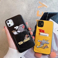 【MD80】Tom and Jerry ❤  iPhoneケース  刺繍   かわいい  iPhone11/Pro/Max /6/7/8/Plus/X/XS/Xr/Max