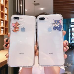 【T813】Tom and Jerry ❥(^_-) iPhone13/Pro/Pro Max  カップル couple 透明 iphoneケース  ソフトケース  ❤ かわいい