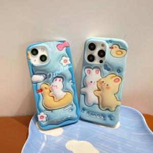 【KS20】アヒル ❤️ うさぎ ❤️  可愛い ❤️かわいい スマホケース❤️ iPhoneケース