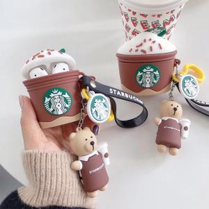 【ME71】  Starbucks ❤  Bear Pendant  ❤ Airpodsケース ❤  Airpods 1/Airpods 2/Airpods Pro