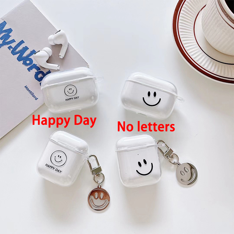 【R308】Happy Day  ❤️  シンプル  ❤️   Airpodsケース   ❤️  Airpods 1/2/Pro