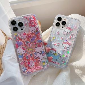 【KG02】ハローキティ ❤️  流砂 ❤️  かわいい ❤️ iPhone13 Pro ❤️  iPhone13 ❤️  iPhone13 Pro Max