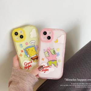 【KH51】スポンジボブ ❤️ かわいい ❤️ カップル ❤️ iPhoneケース ❤️ iPhone14/Pro/Max
