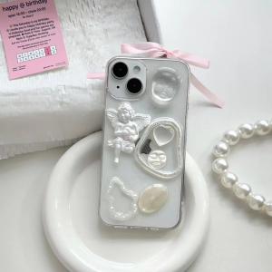 【KW25】天使 ❤️ 滴ゼリー工芸  ❤️ 可愛い ❤️ iPhoneケース ❤️ スマホケース