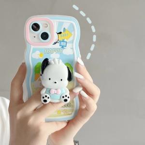【KJ33】ポチャッコ ❤️ ケース+スタンド ❤️ Pochacco ❤️  iPhoneケース ❤️ iPhone13/Pro/Max
