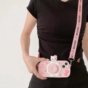 【KW76】ハローキティ❤️ Hello Kitty ❤️ ストラップ ❤️ 可愛い ❤️ iPhoneケース ❤️ スマホケース