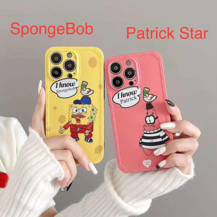 【KK121】スポンジボブ SpongeBob/Patrick  ❤️ アニメーション 可愛 ❤️ iPhone13 Pro ❤️ iPhone13 ❤️ iPhone13 Pro Max ❤️ 気質