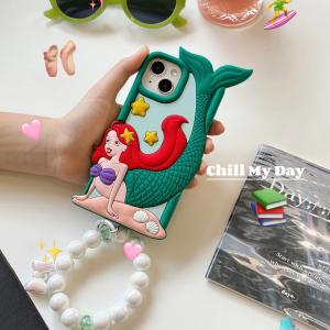 【KX36】Ariel ❤️ 人魚姫 ❤️ ブレスレット ❤️ シリコン ❤️ ソフトケース ❤️ スマホケース❤️ iPhoneケース