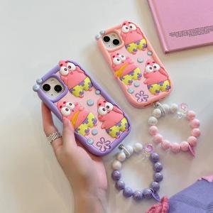 【KX69】パトリック ❤️ シリコン ❤️ ブレスレット ❤️ 可愛い ❤️ スマホケース❤️ iPhoneケース