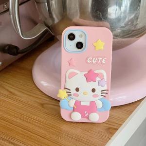 【KY18】ハローキティ❤️ Hello Kitty ❤️ シリコン ❤️ 可愛い ❤️ スマホケース❤️ iPhoneケース