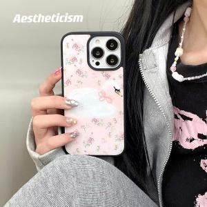 【KY53】白鳥 ❤️ 花 ❤️ ファッション ❤️ 可愛い ❤️ スマホケース❤️ iPhoneケース