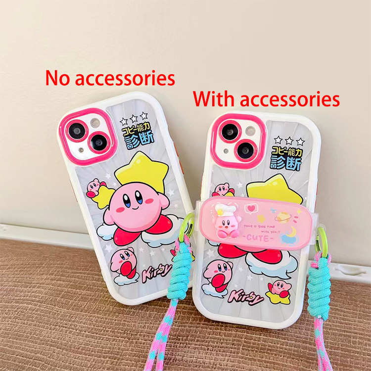 【KN07】星のカービィ Kirby ❤️ ストラップ   可愛い ❤️  iPhone14 Pro ❤️ iPhone14 ❤️ iPhone14 Pro Max