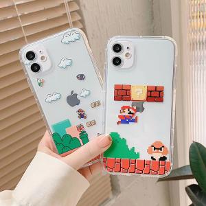 【MP21】マリオ  ❤️  Mario  ❤️   透明  ❤️   iPhone13ケース  ❤️  かわいい