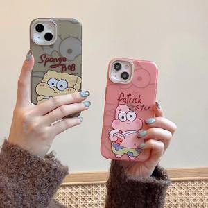【CB45】スポンジボブ ❤️ パトリック ❤️ カップル ❤️ 可愛い ❤️ スマホケース❤️ iPhoneケース