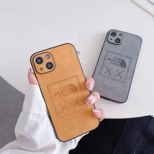 【KQ05】ノースフェイス ❤️ レザー ❤️ 上品 ❤️  ファッション ❤️ スマホケース❤️ iPhoneケース