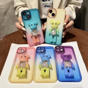 【KQ14】KAWS ❤️  ビルディングブロッククマ ❤️ スマホスタンド ❤️ 可愛い ❤️ スマホケース❤️ iPhoneケース