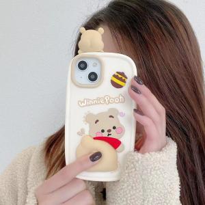 【KQ55】くまのプーさん ❤️ クマのプーさん ❤️ 可愛い ❤️ シリコン  ❤️ スマホケース❤️ iPhoneケース