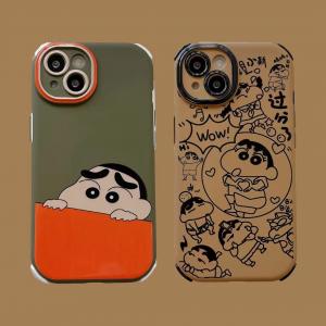 【KQ77】クレヨンしんちゃん ❤️ かわいい ❤️ カップル ❤️ 可愛い❤️ スマホケース ❤️ iPhoneケース